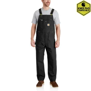 102776 BLK - DUCK BIB UNLINED OVERALLS