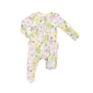 2-Way Zipper Footie - Mixed Retro Floral by Angel Dear