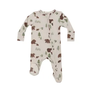2-Way Zipper Footie -  Sweet Brown Bears by Angel Dear