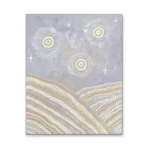 After The Storms -  Aboriginal Art Print by Holly Stowers - Canvas or Fine Art Print - Dot Painting