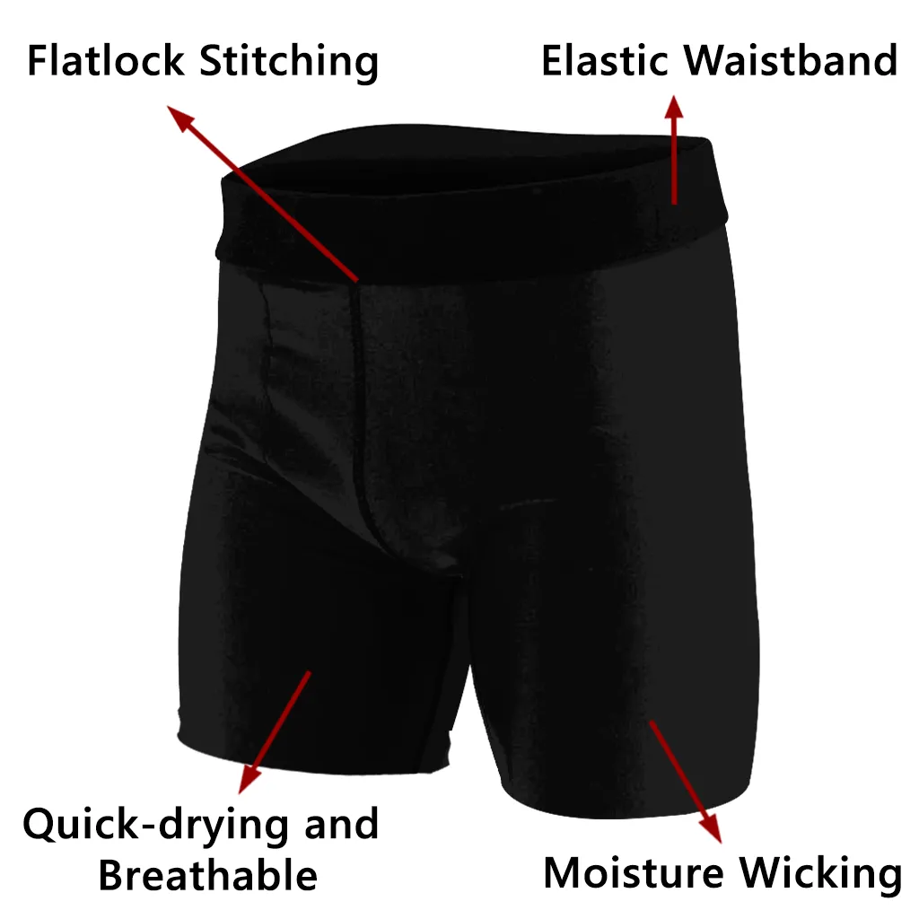 American Fighter Rank BJJ/MMA Compression Shorts