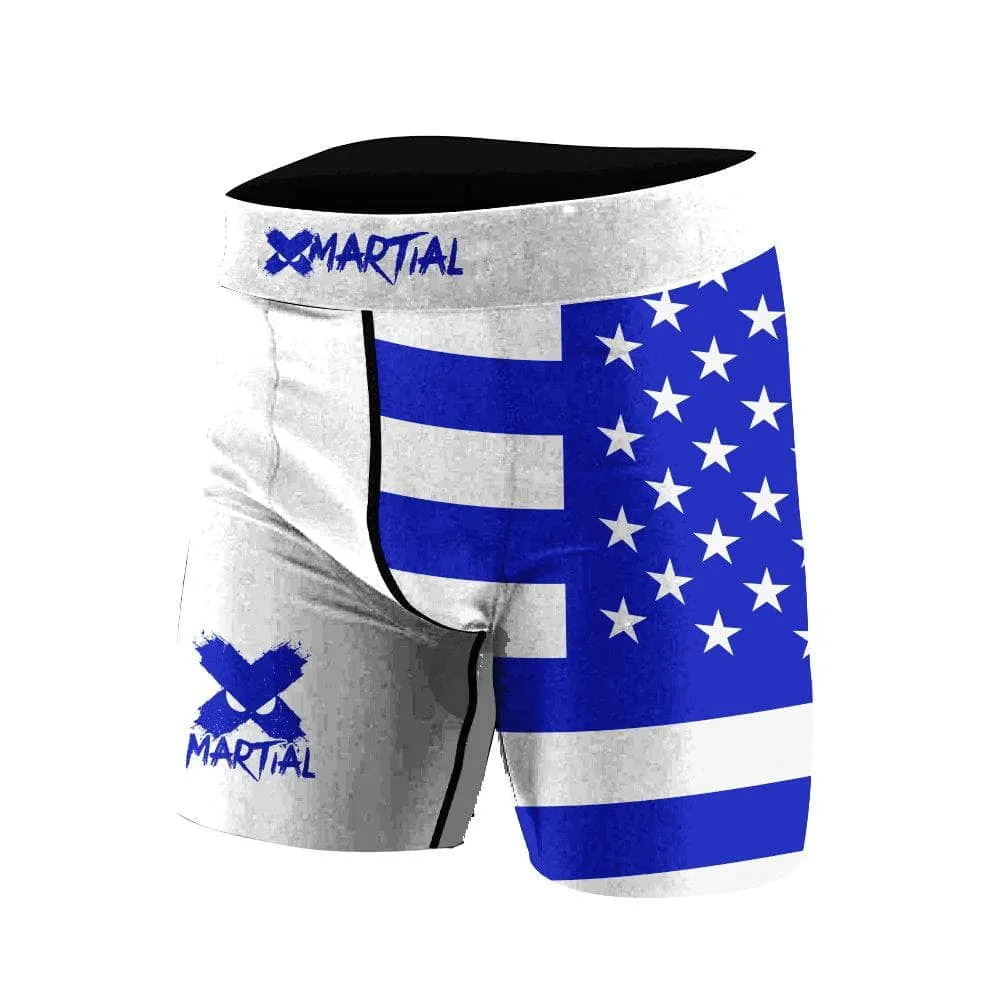 American Fighter Rank BJJ/MMA Compression Shorts