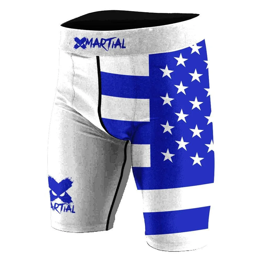American Fighter Rank BJJ/MMA Compression Shorts