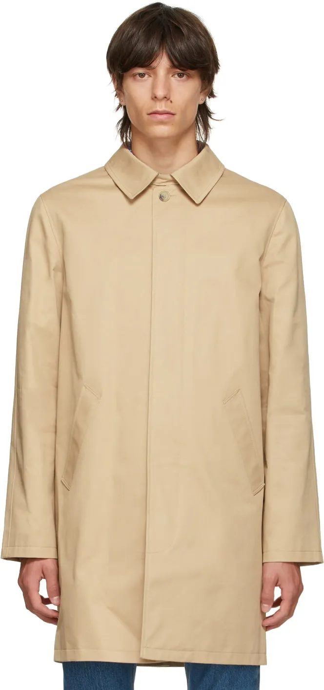 A.P.C. Beige Urban Mac Coat