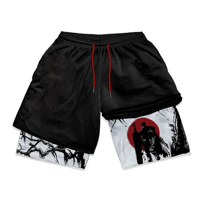 Berserk Legend of Guts Quick Dry Premium Mesh Workout Shorts