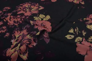Black Printed Spun Fabric