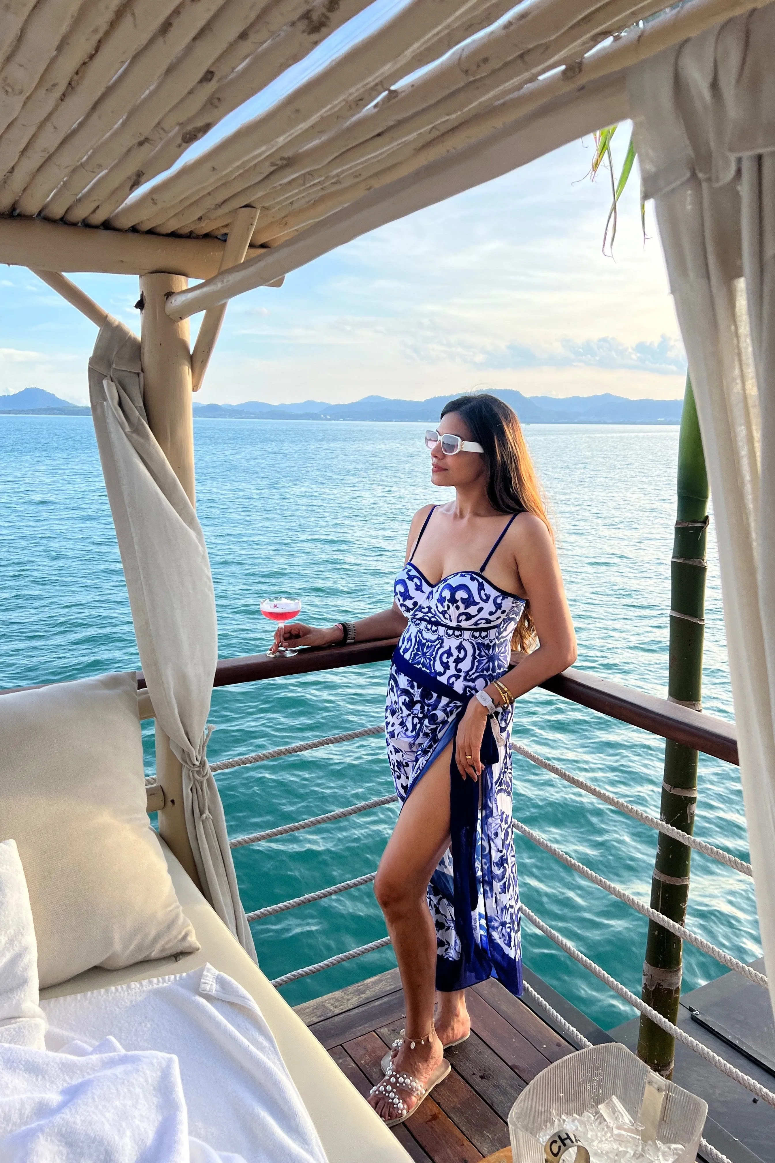 Blue Monokini with Sarong