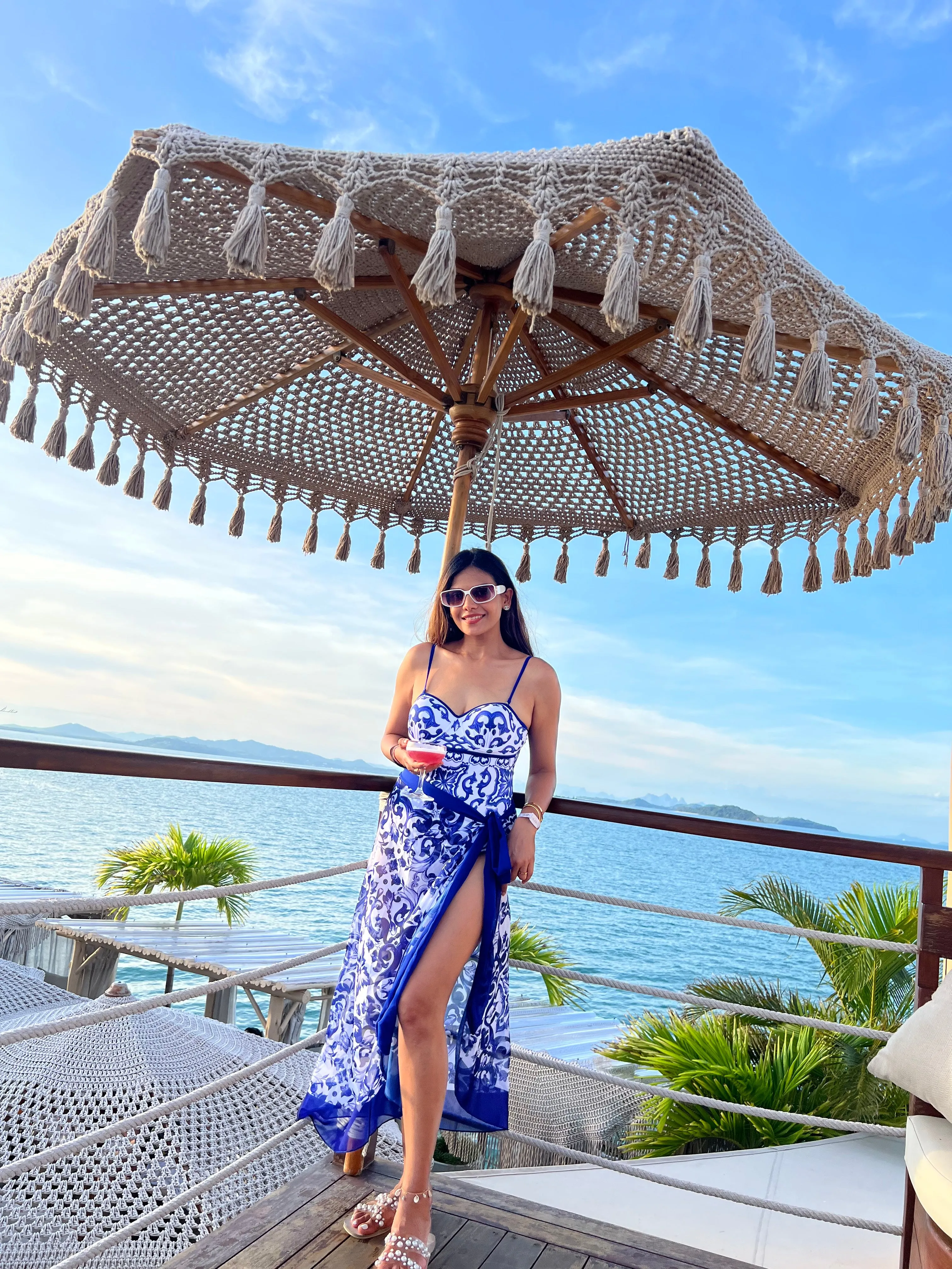 Blue Monokini with Sarong