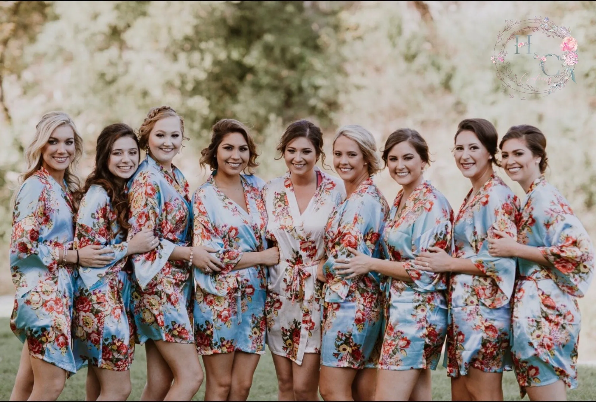 Bridesmaid Robes, Floral Bridesmaid Robes, Satin Floral, Robes for Bridesmaid, Bridesmaid Gift, Personalized Robes