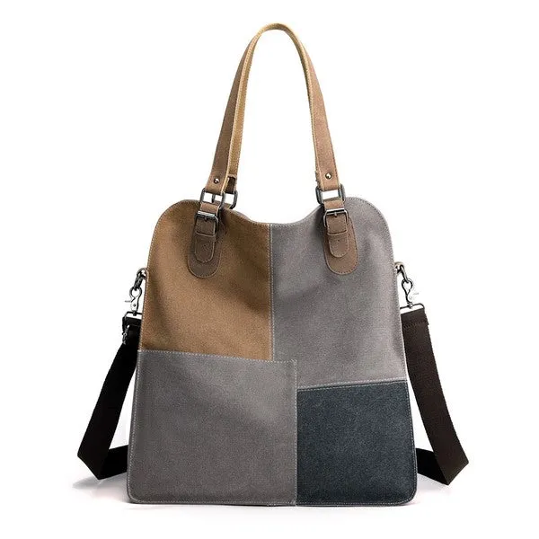 Canva Chic Stylish Fashion Crossbody Messenger Tote Bag