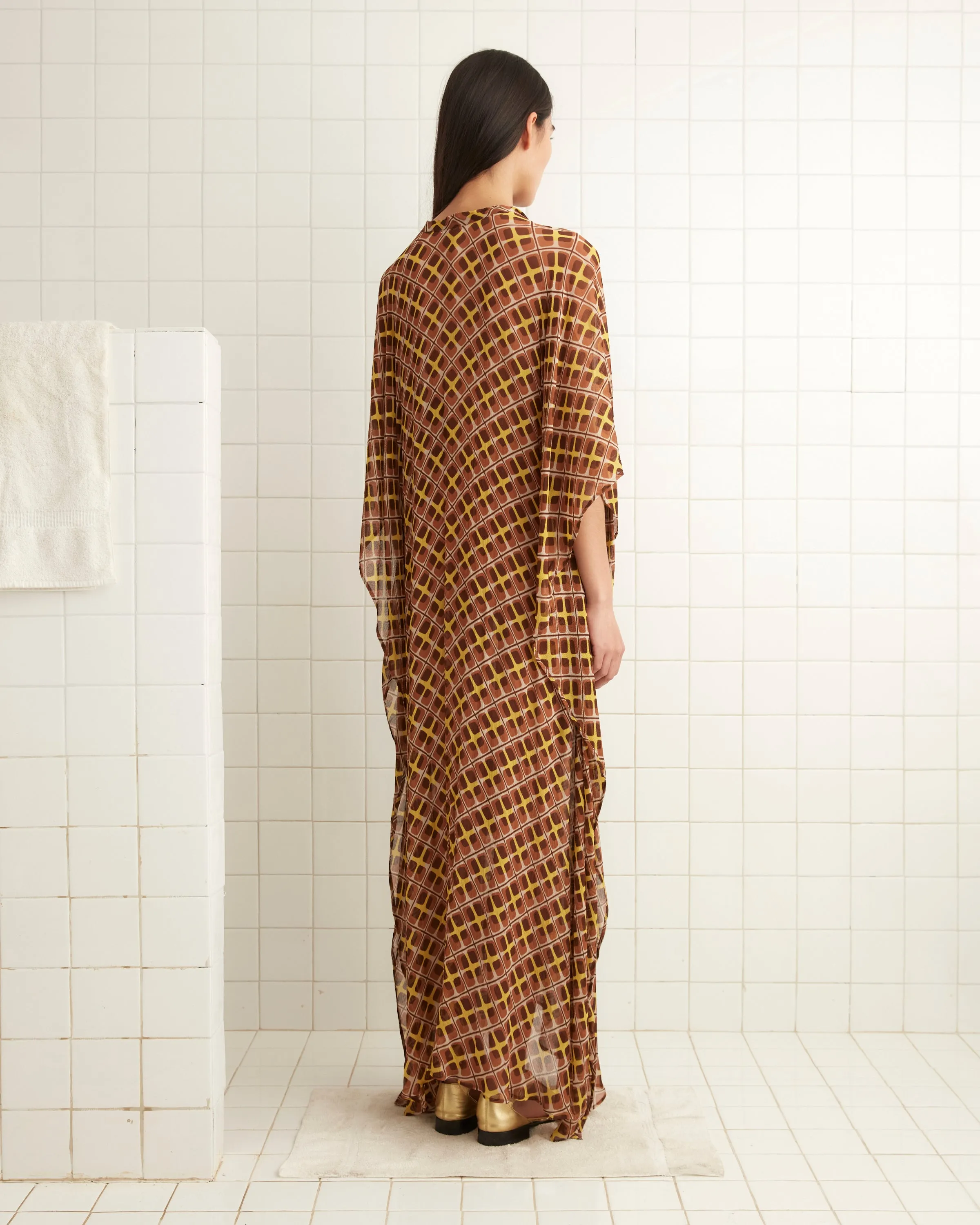 Cattail Plaid Kaftan