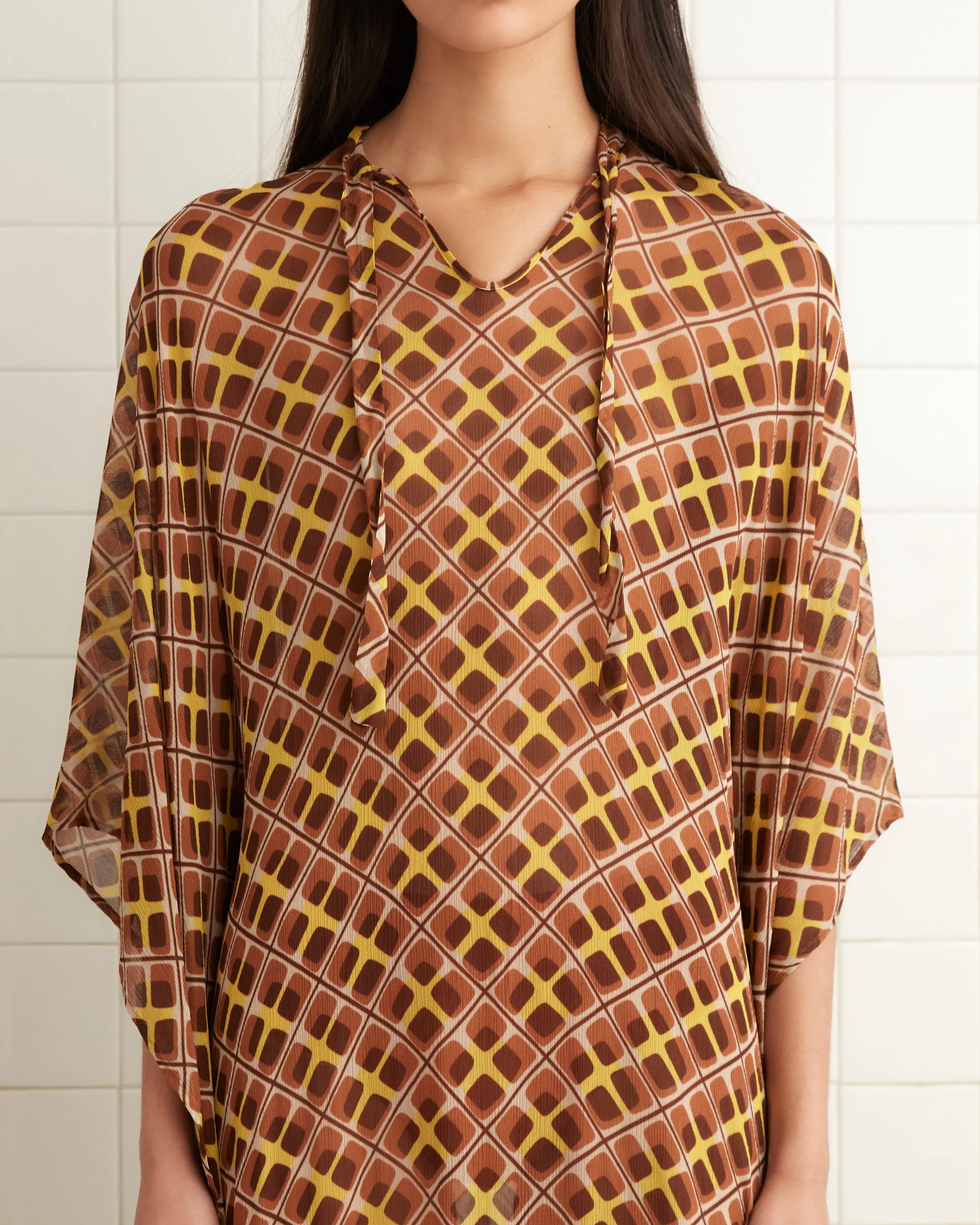 Cattail Plaid Kaftan