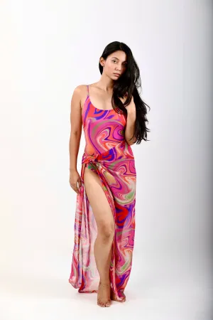 Classic Long Sarong - Candy Wave