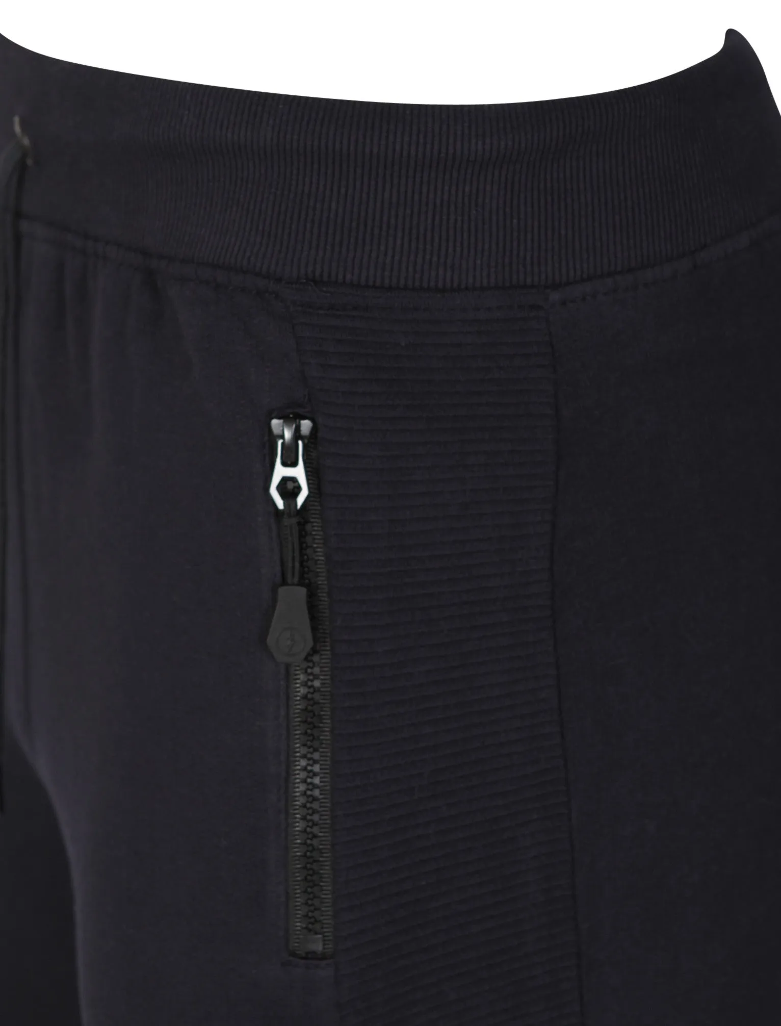 Collent Cuffed Joggers with Ribbed Panels in True Navy - Dissident