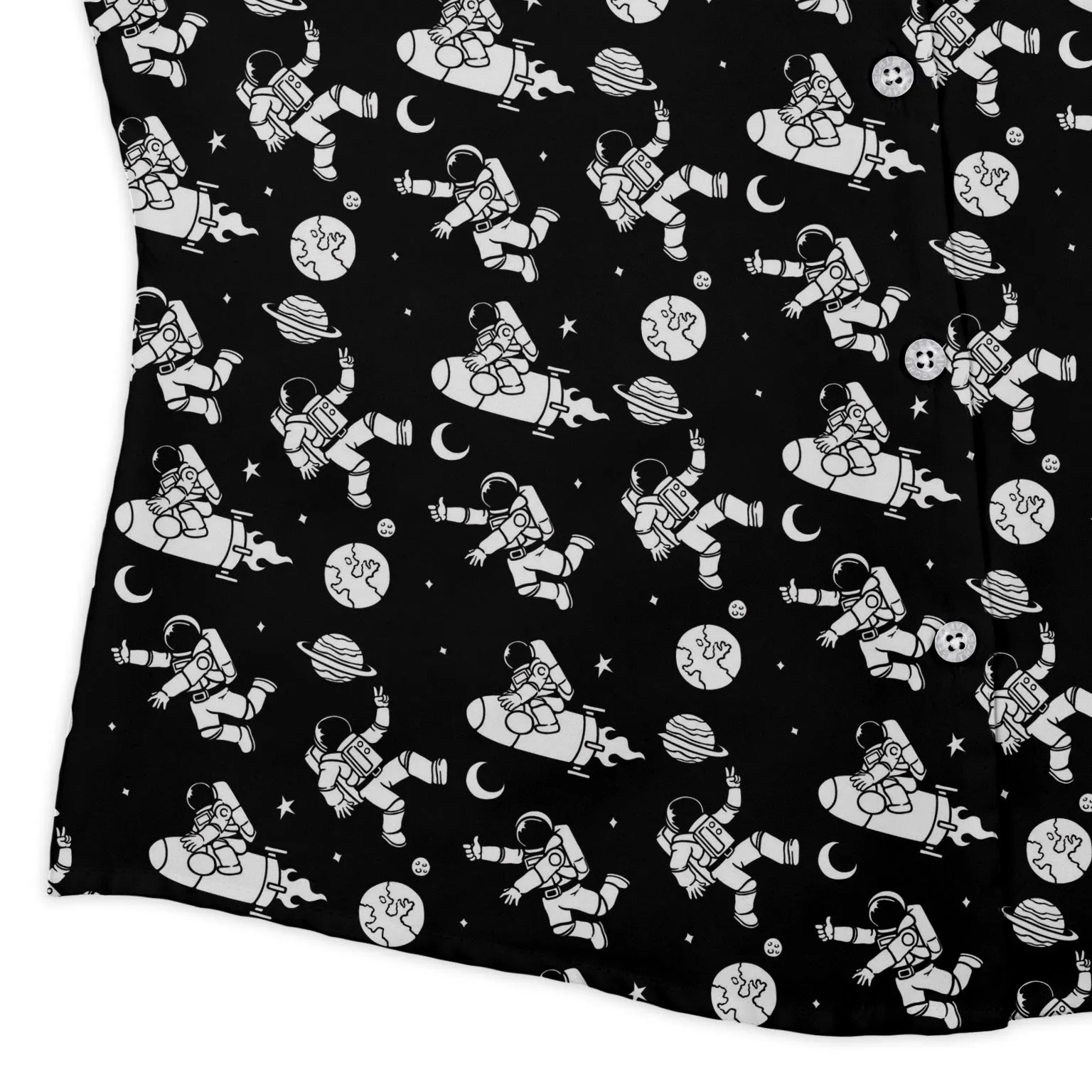 Cosmic Explorers Space Curvy Button Up Shirt