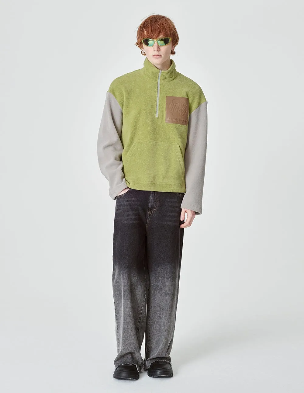Couple Style Grass Green Double-Sided Velvet Pullover Jacket