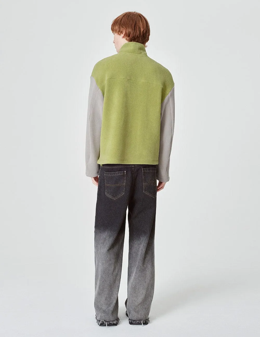 Couple Style Grass Green Double-Sided Velvet Pullover Jacket