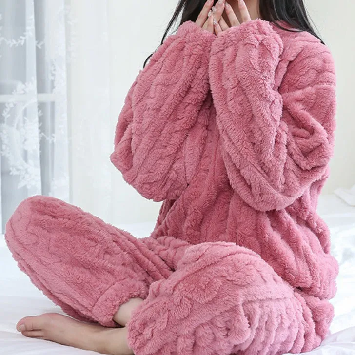 Cozy Coral Fleece Pajamas