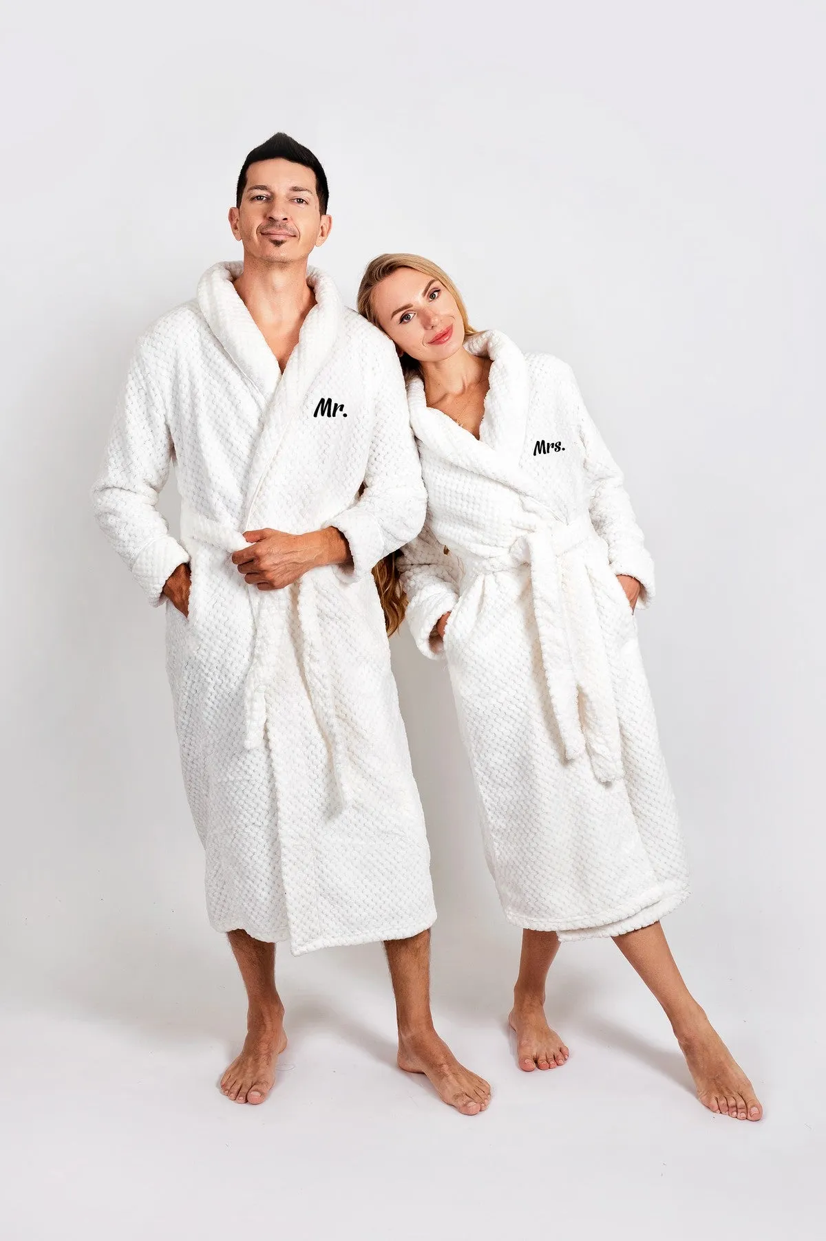 Customized Matching Bathrobes for Women and Men Style 1