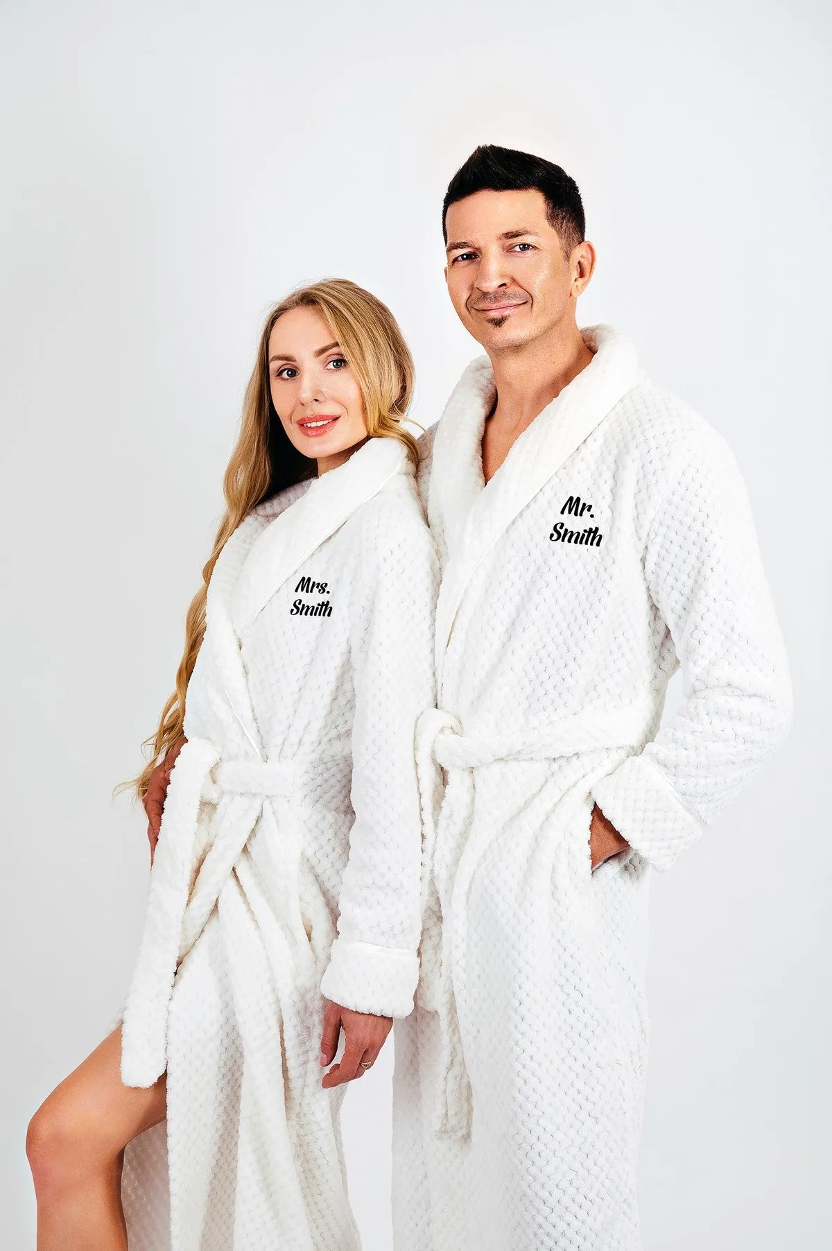 Customized Matching Bathrobes for Women and Men Style 1