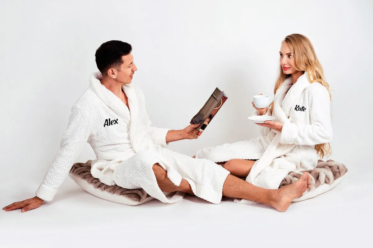 Customized Matching Bathrobes for Women and Men Style 1
