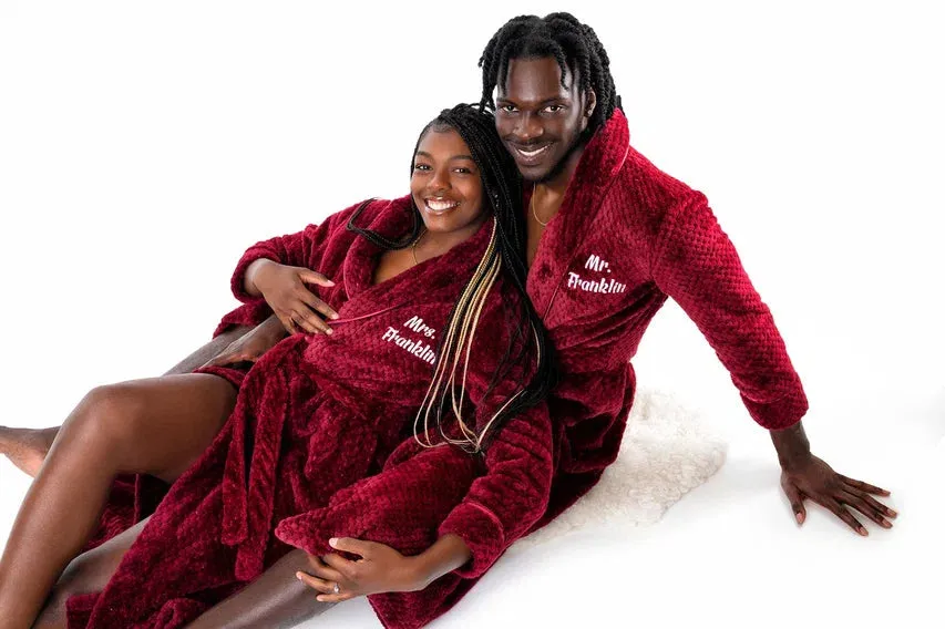 Customized Matching Bathrobes for Women and Men Style 1