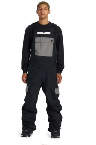 DC BLACK DOCILE TECHNICAL SNOW BIB PANTS 2024