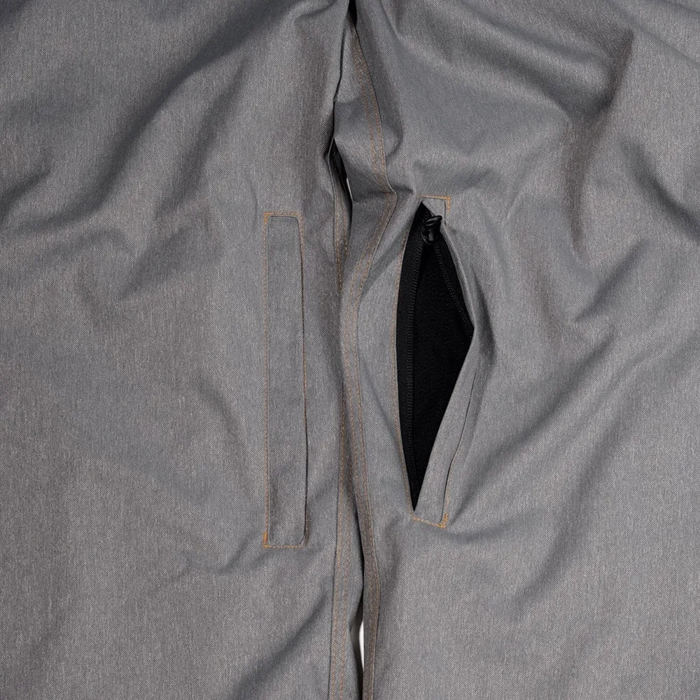 DENIM BIB PANTS GRAY