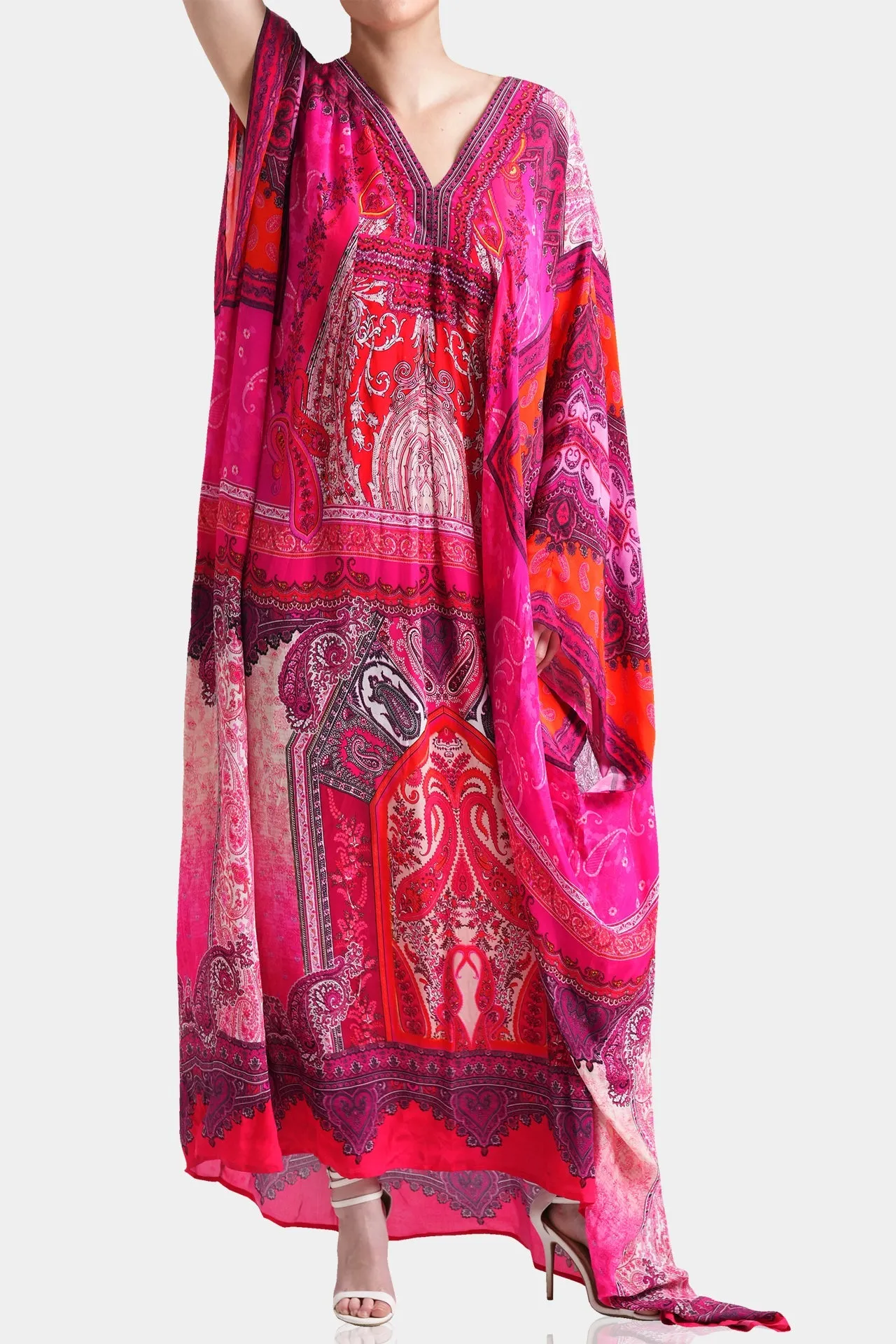 Designer Beach Vacation Kaftan Dress