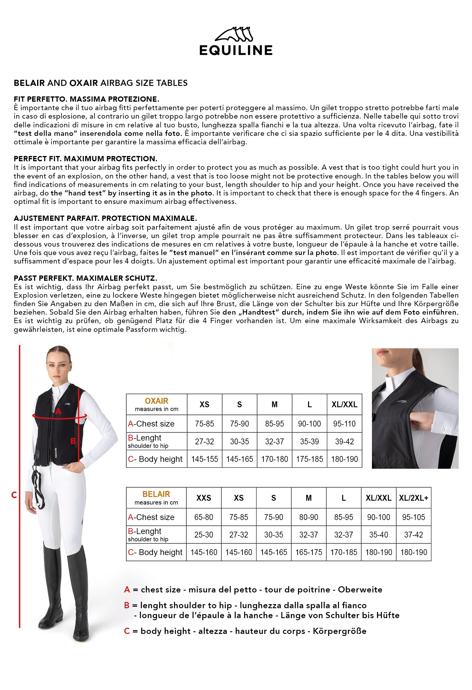 Equiline Unisex Air Vest Navy