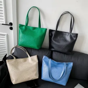 Fashion Large Capacity Tote Bag, Solid Color Simple Hobo Bag, Women's Casual Handbag & Shoulder Bag For Commute