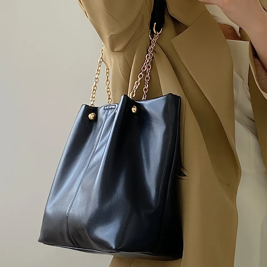 Fashion Large Capacity Tote Bag, Trendy PU Shoulder Bag, Women's Causal Handbag For Commute