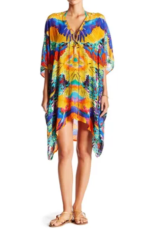 Feather Print Kaftan Short