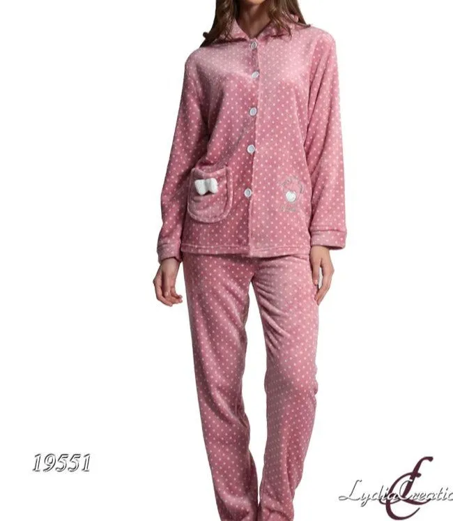Fleece women pajamas νεανική & αφράτη #18543