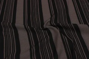 Grey & Black Printed Georgette Fabric
