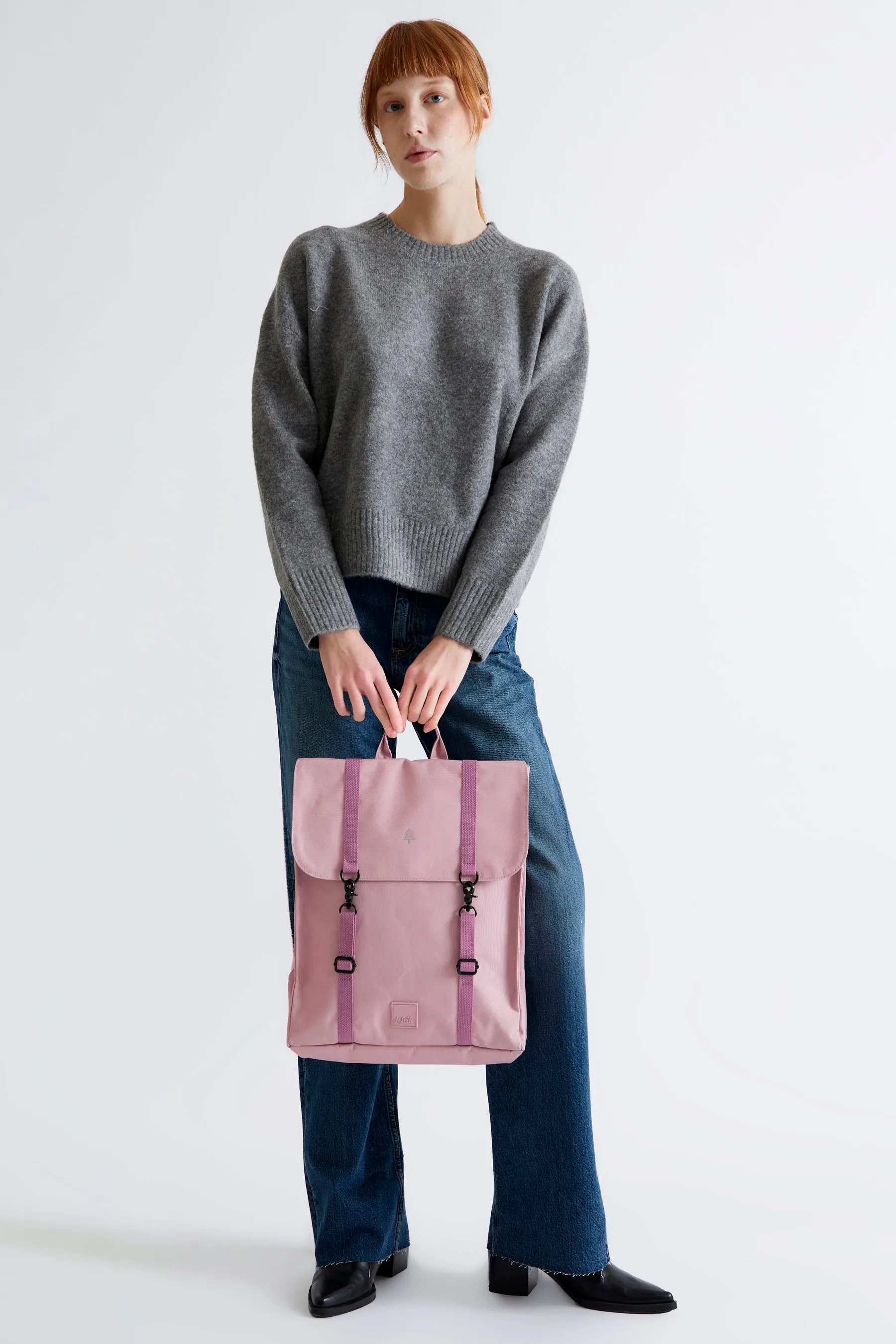 Handy Backpack Stripes Mauve