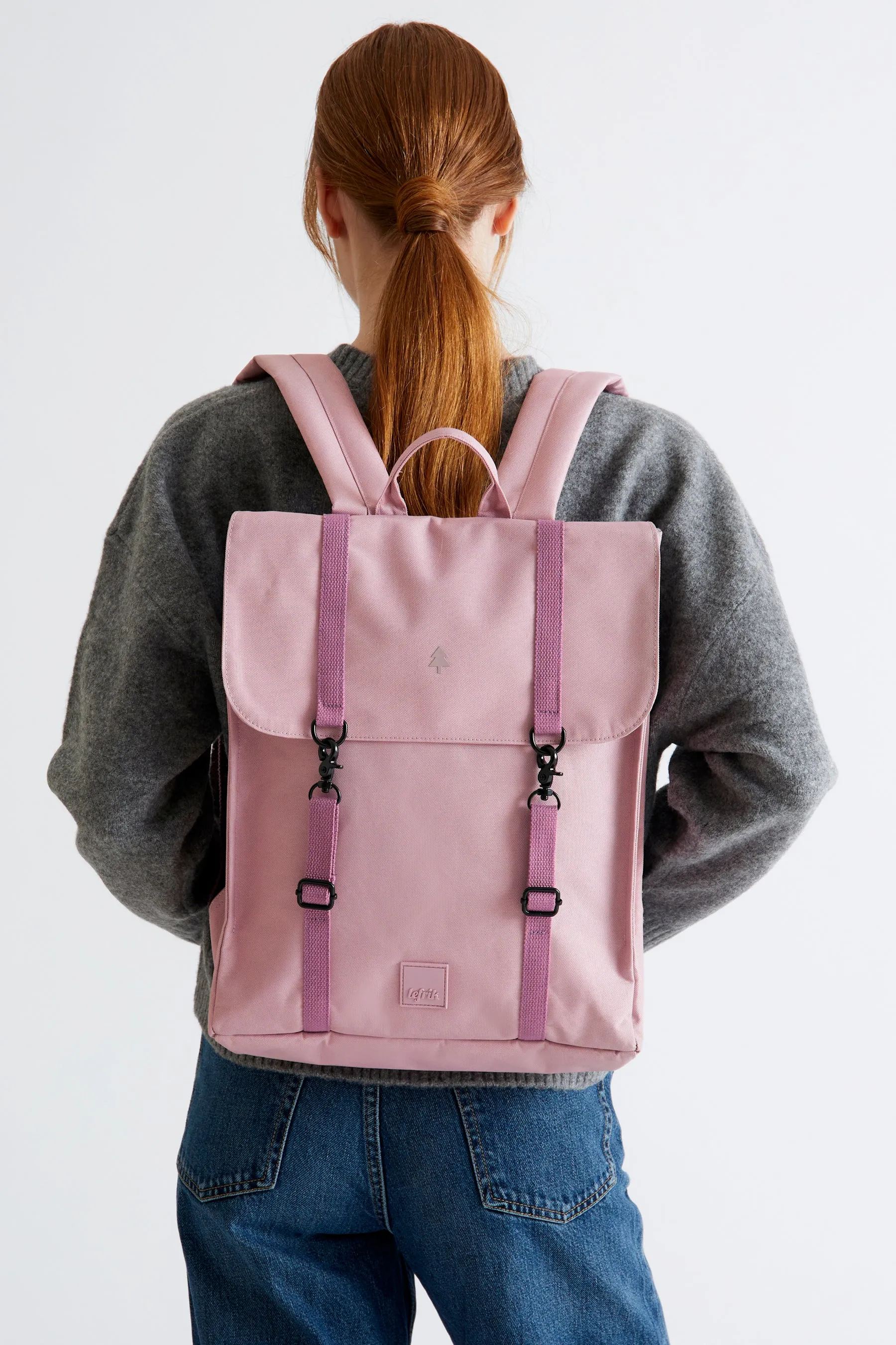 Handy Backpack Stripes Mauve