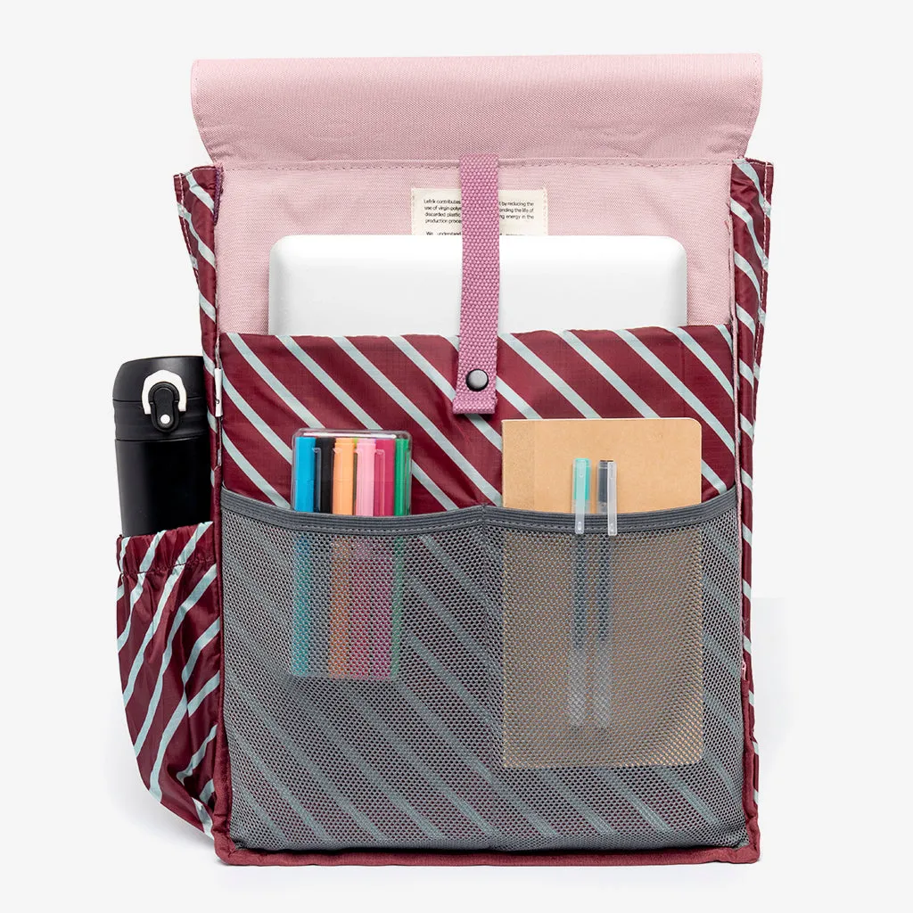 Handy Backpack Stripes Mauve