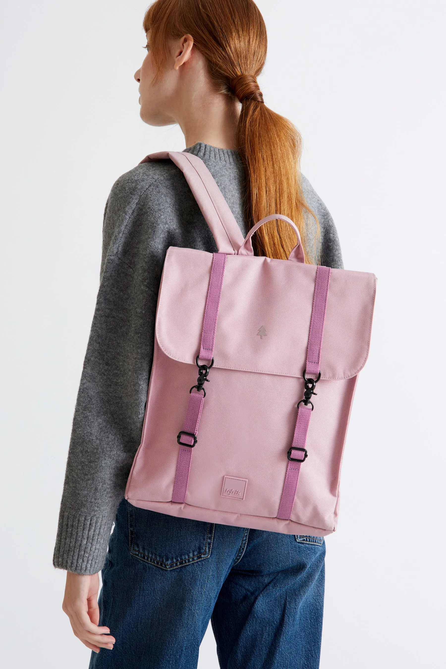 Handy Backpack Stripes Mauve