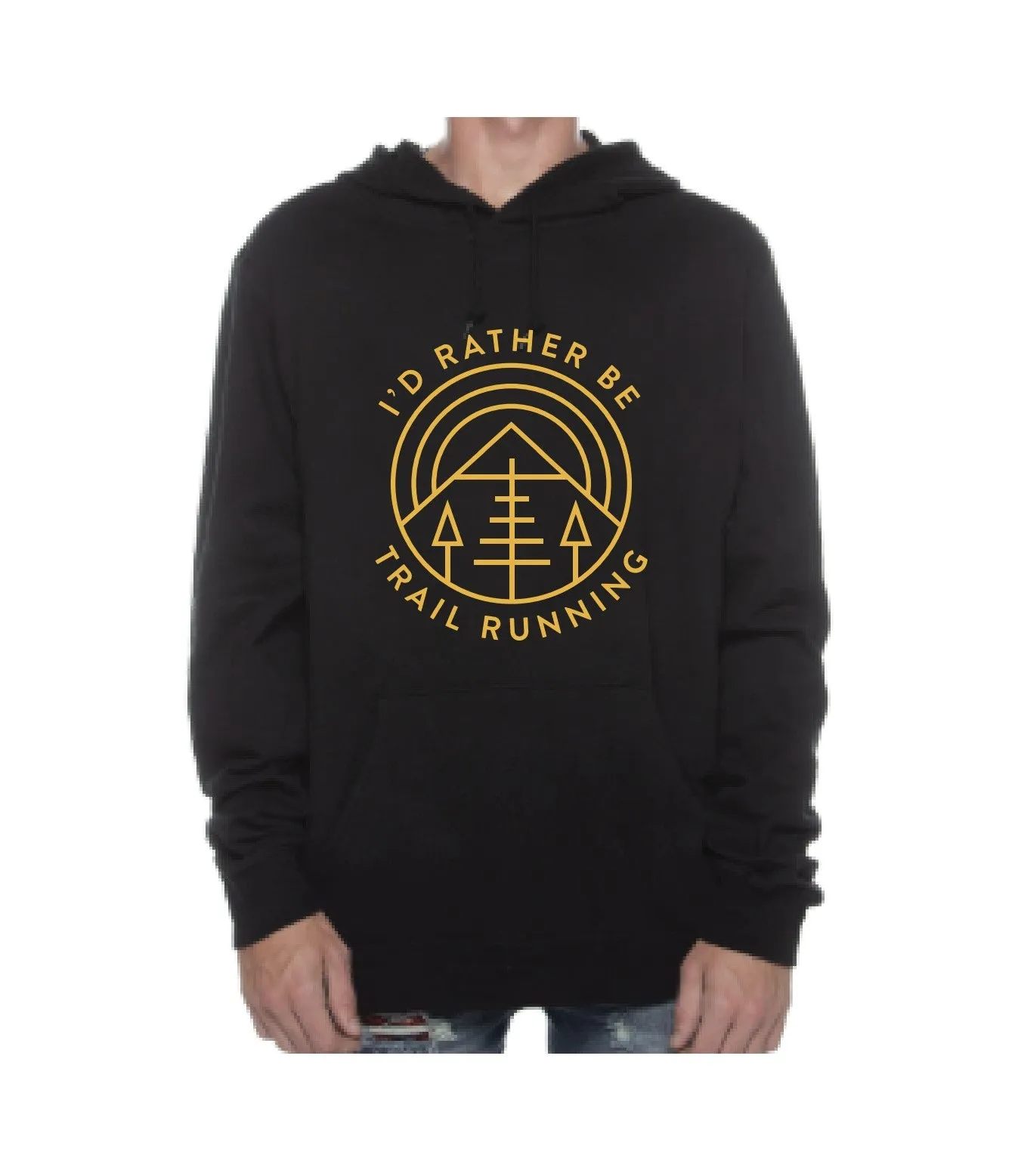I'd Rather Be Trail Running Hoodie Sweatshirt