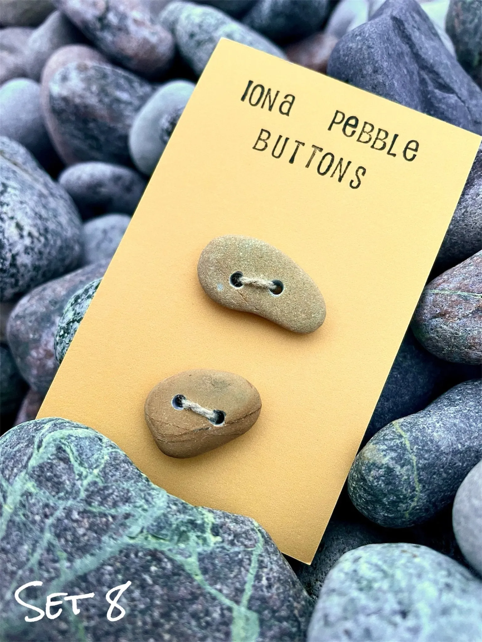 Iona Beach Pebble Buttons