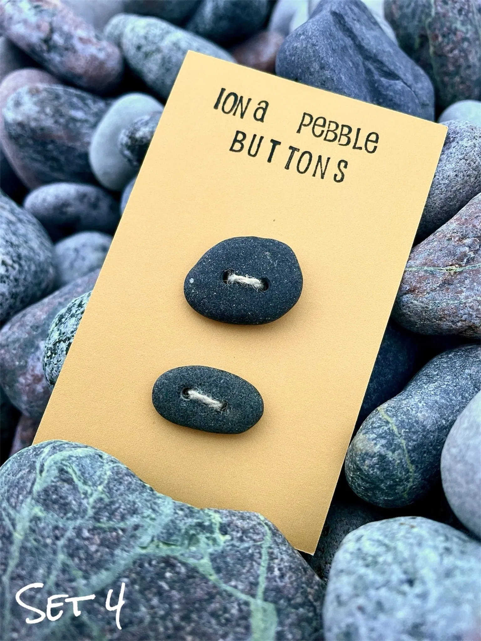 Iona Beach Pebble Buttons