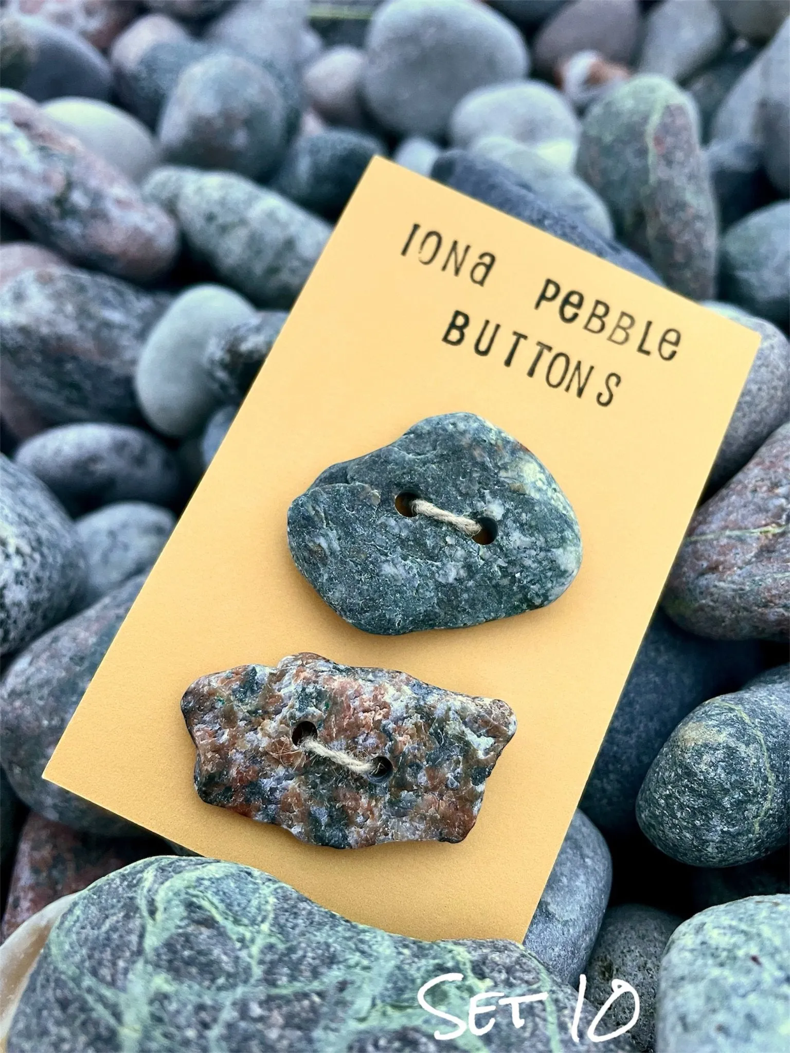 Iona Beach Pebble Buttons