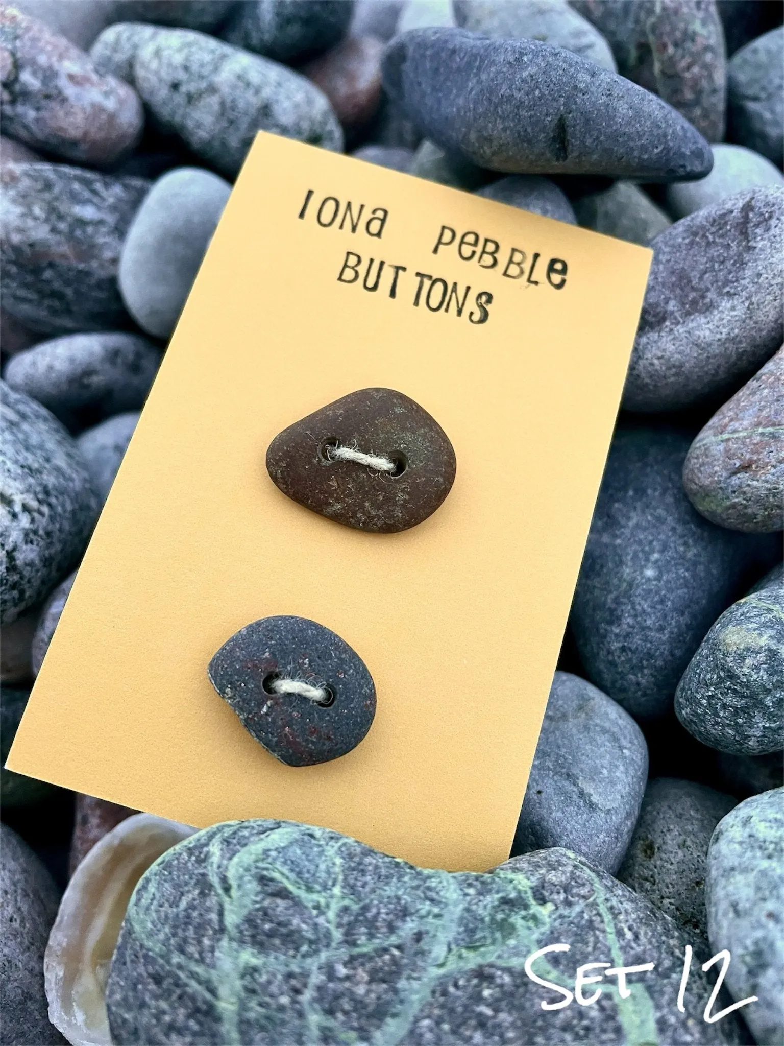 Iona Beach Pebble Buttons