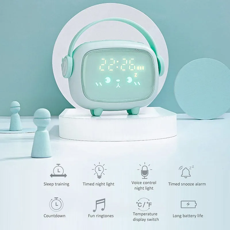 Kawaii Night Light Alarm Clock