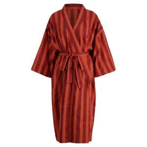Lena Robe in Clay Stripe