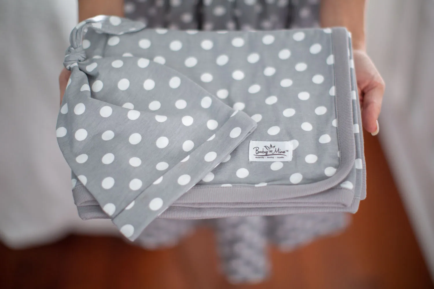Lisa Robe & Matching Swaddle & Polka Dot Dad T-Shirt & Big Brother T-Shirt Set