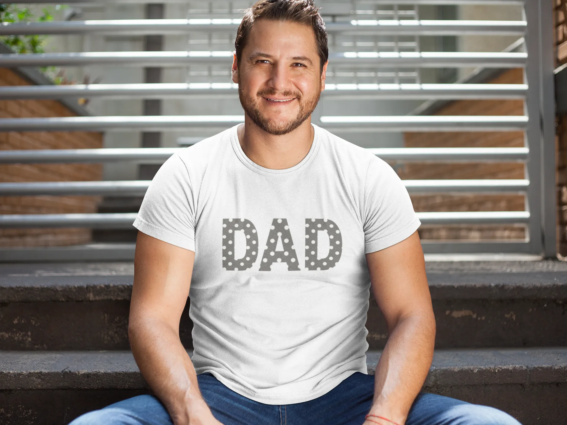 Lisa Robe & Matching Swaddle & Polka Dot Dad T-Shirt & Big Brother T-Shirt Set
