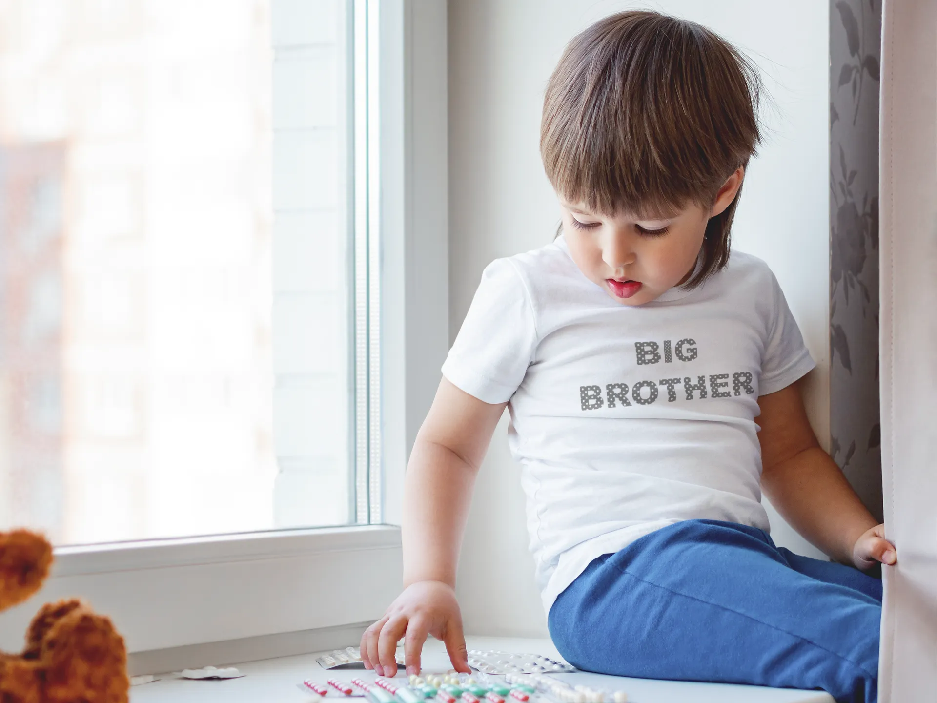 Lisa Robe & Matching Swaddle & Polka Dot Dad T-Shirt & Big Brother T-Shirt Set