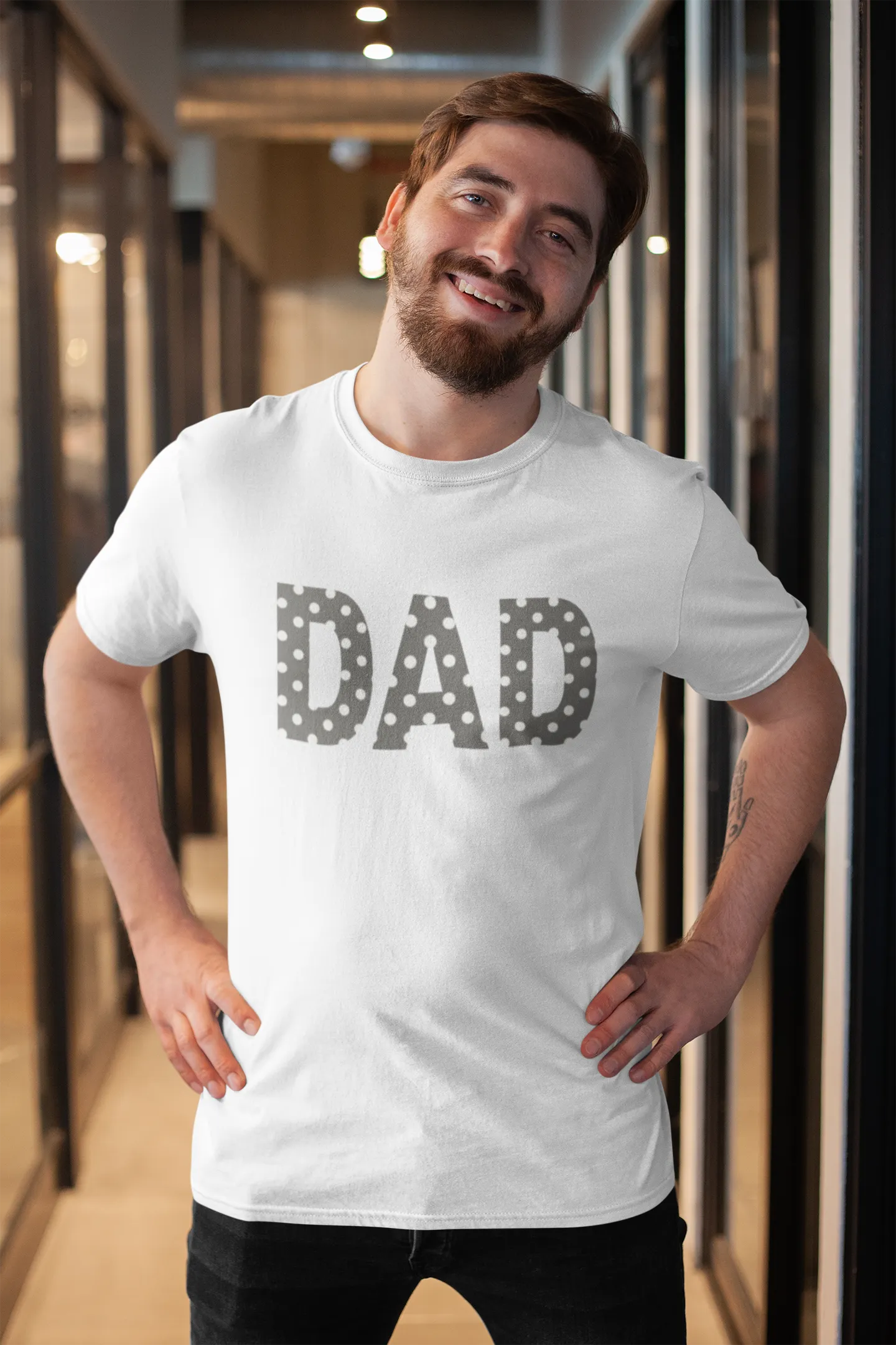 Lisa Robe & Matching Swaddle & Polka Dot Dad T-Shirt & Big Brother T-Shirt Set